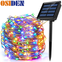 OSIDEN LED Outdoor girlandy żarówkowe na energię słoneczną 7m/12m/22m lampa słoneczna na wróżkę świąteczna girlanda na przyjęcie oświetlenie IR możliwość przyciemniania 1